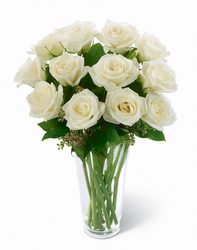 White Rose Bouquet from Clermont Florist & Wine Shop, flower shop in Clermont